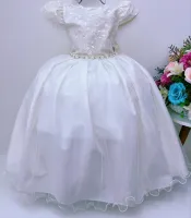 Vestido Festa Off-White Mariê