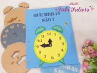  G1.434  Gabarito de Moldes em MDF  Relógio Livro Sensorial - Foto 2