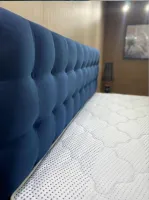 Cabeceira Luxo Azul Sued Queen 