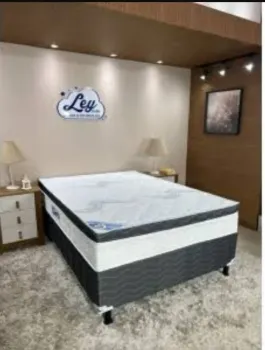 Conjunto Box Queem Isofort Soft Marrom com Espuma D26 selada e Malha Fria e  Molas Ensacadas Individualmente 
