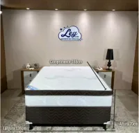 Conjunto Box Queem Isofort Soft Marrom com Espuma D26 selada e Malha Fria e  Molas Ensacadas Individualmente  - Foto 3