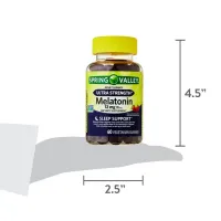 Melatonina Spring Valley 12mg C/60 Sleep Gummy Sabor Blueberry Importado - Foto 7