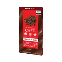 Tablete de Chocolate 70% com pedacinhos de Café -ZERO AÇÚCAR - Display com 6 tabletes - Foto 2