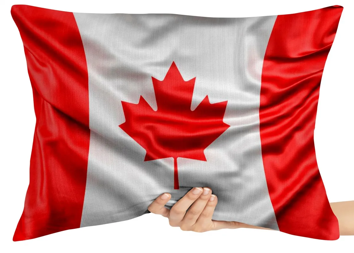 Capa de Almofada ou Travesseiro Bandeira Canadá Imagem