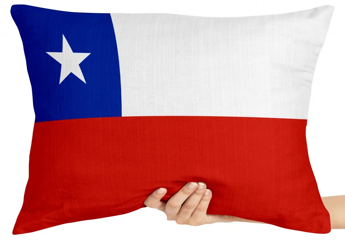 Capa de Almofada ou Travesseiro Bandeira Chile