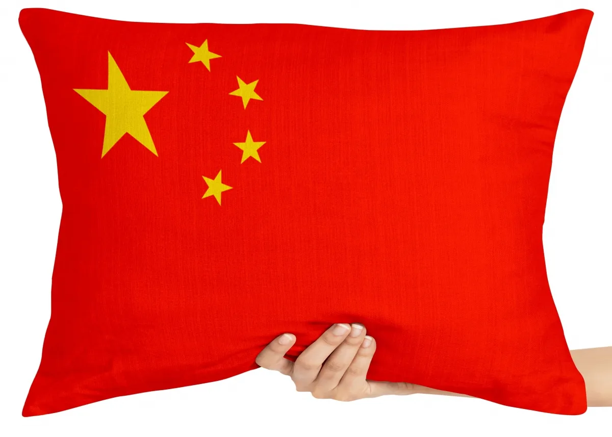 Capa de Almofada ou Travesseiro Bandeira China