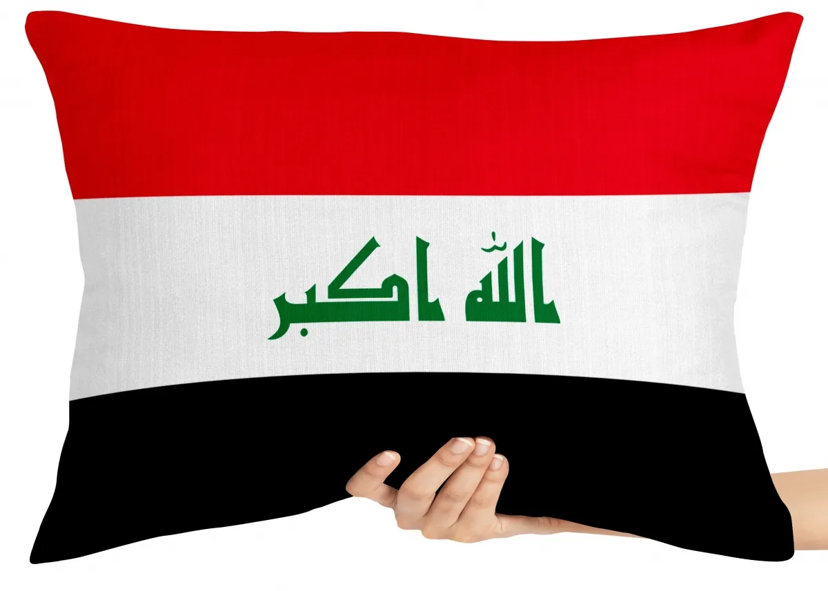 Capa de Almofada ou Travesseiro Bandeira Iraque