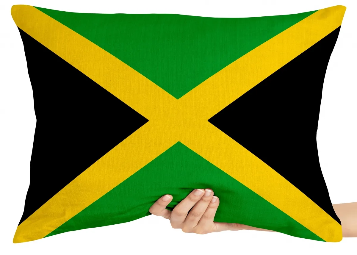 Capa de Almofada ou Travesseiro Bandeira Jamaica marley Imagem