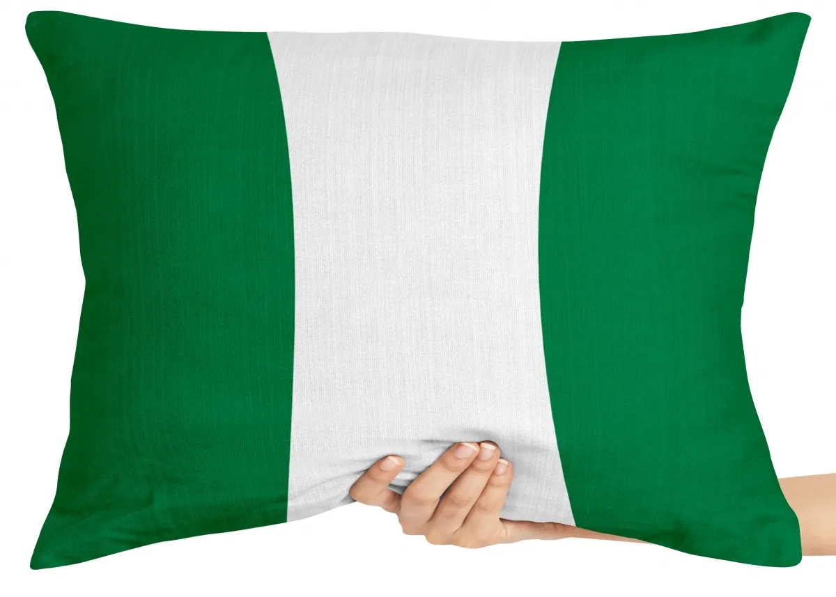Capa de Almofada ou Travesseiro Bandeira Nigéria Africa