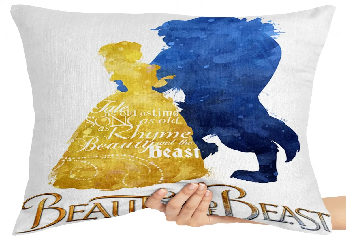 Capa de Almofada ou Travesseiro Bela Fera