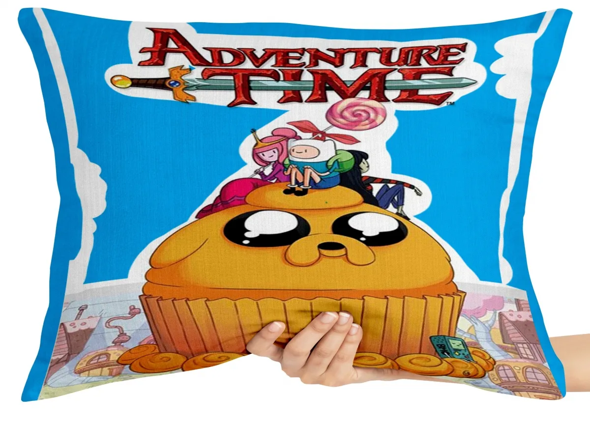 Capa de Almofada ou Travesseiro Hora da Aventura Jake doce finn Imagem