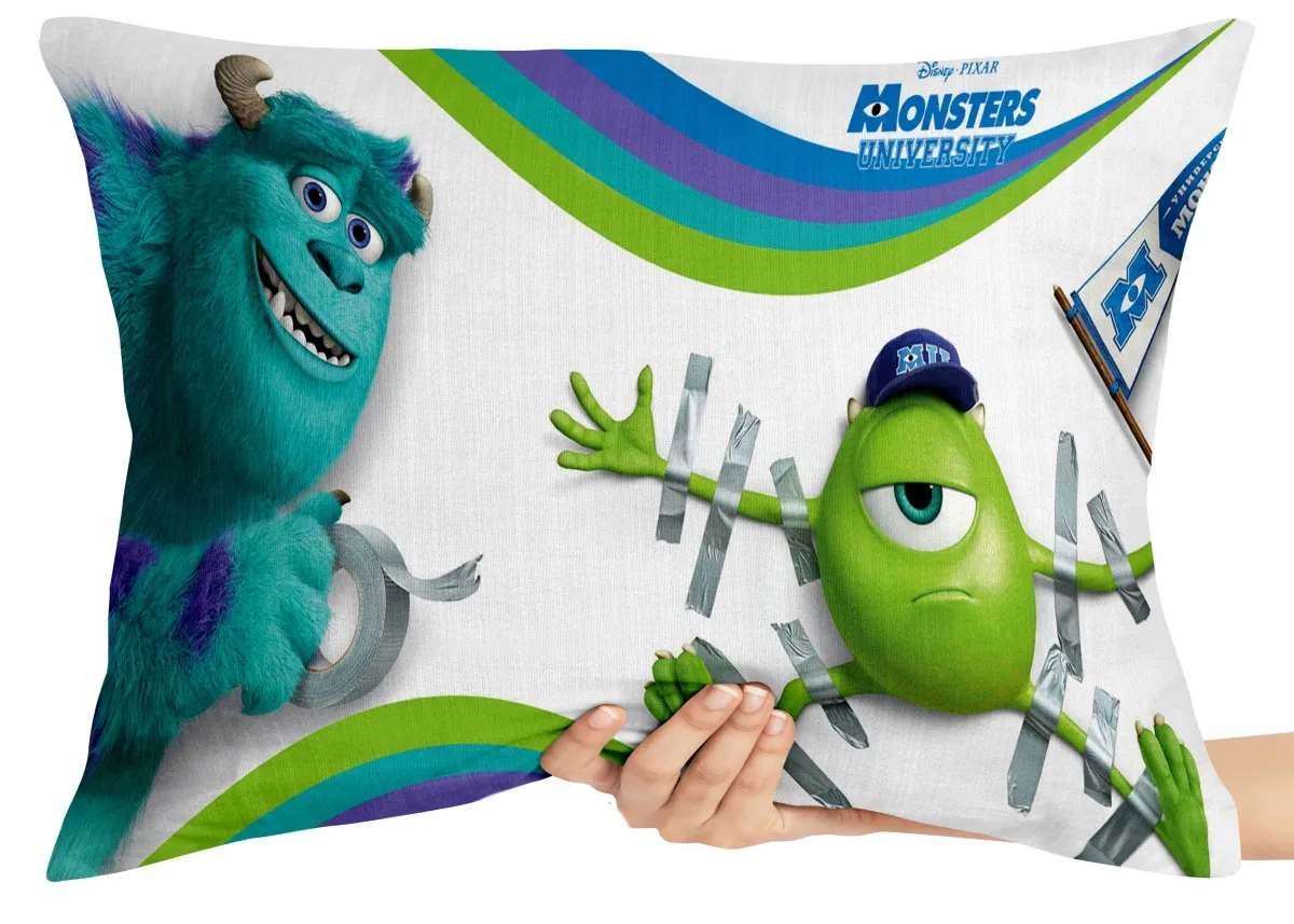 Capa de Almofada ou Travesseiro Monstros SA