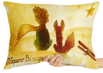 Capa de Almofada ou Travesseiro O pequeno príncipe e a raposa
