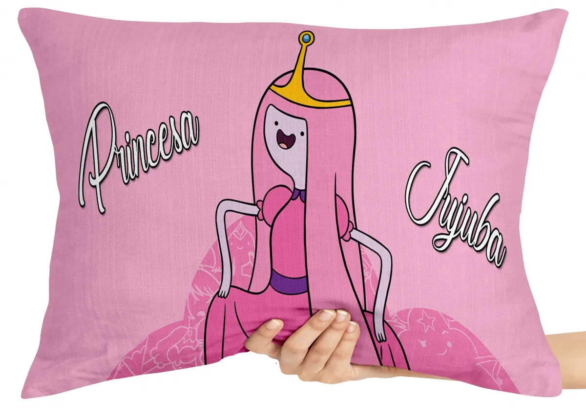 Capa de Almofada ou Travesseiro Princesa Jujuba hora aventura