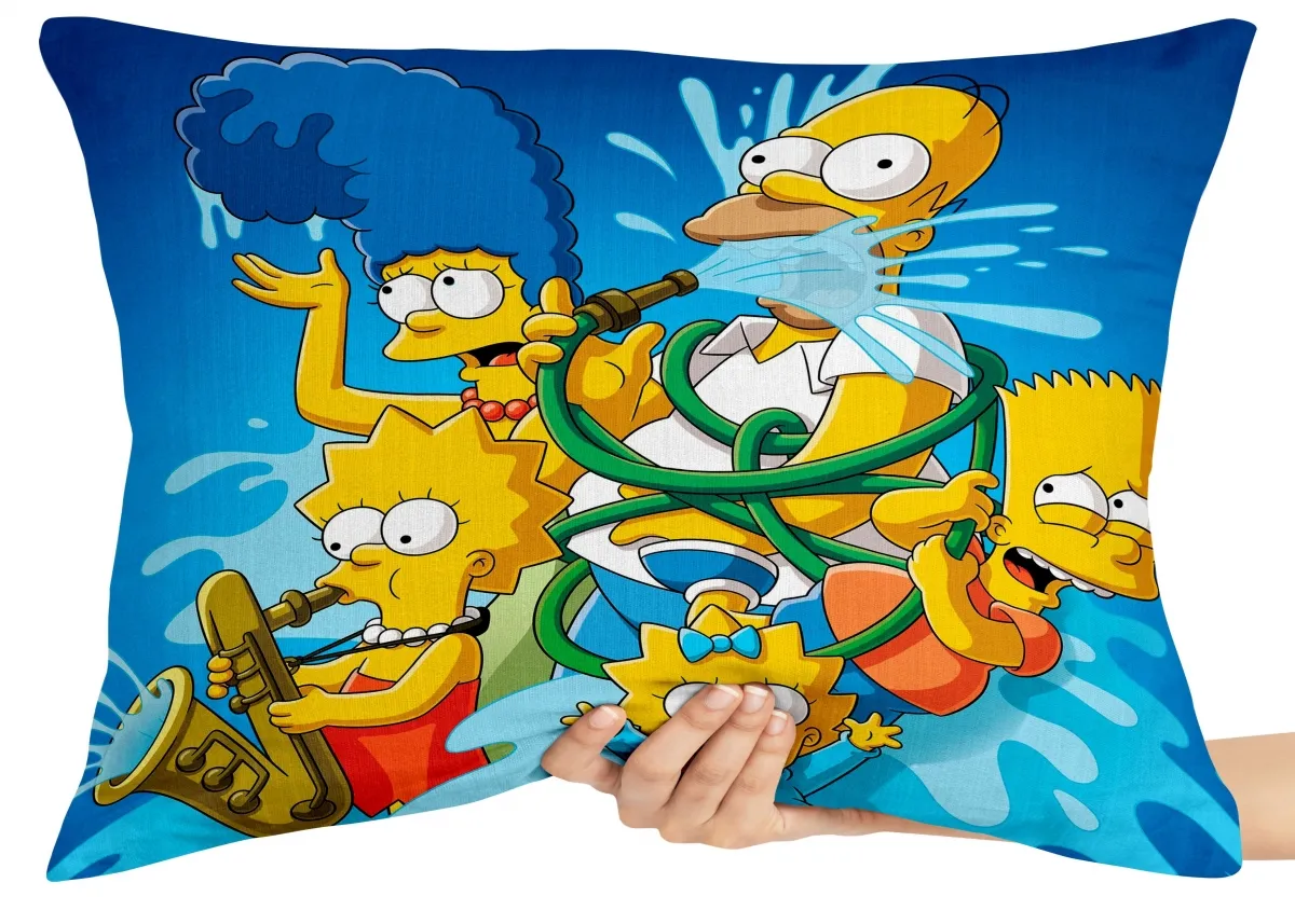 Capa de Almofada ou Travesseiro simpsons familia homer lisa bart