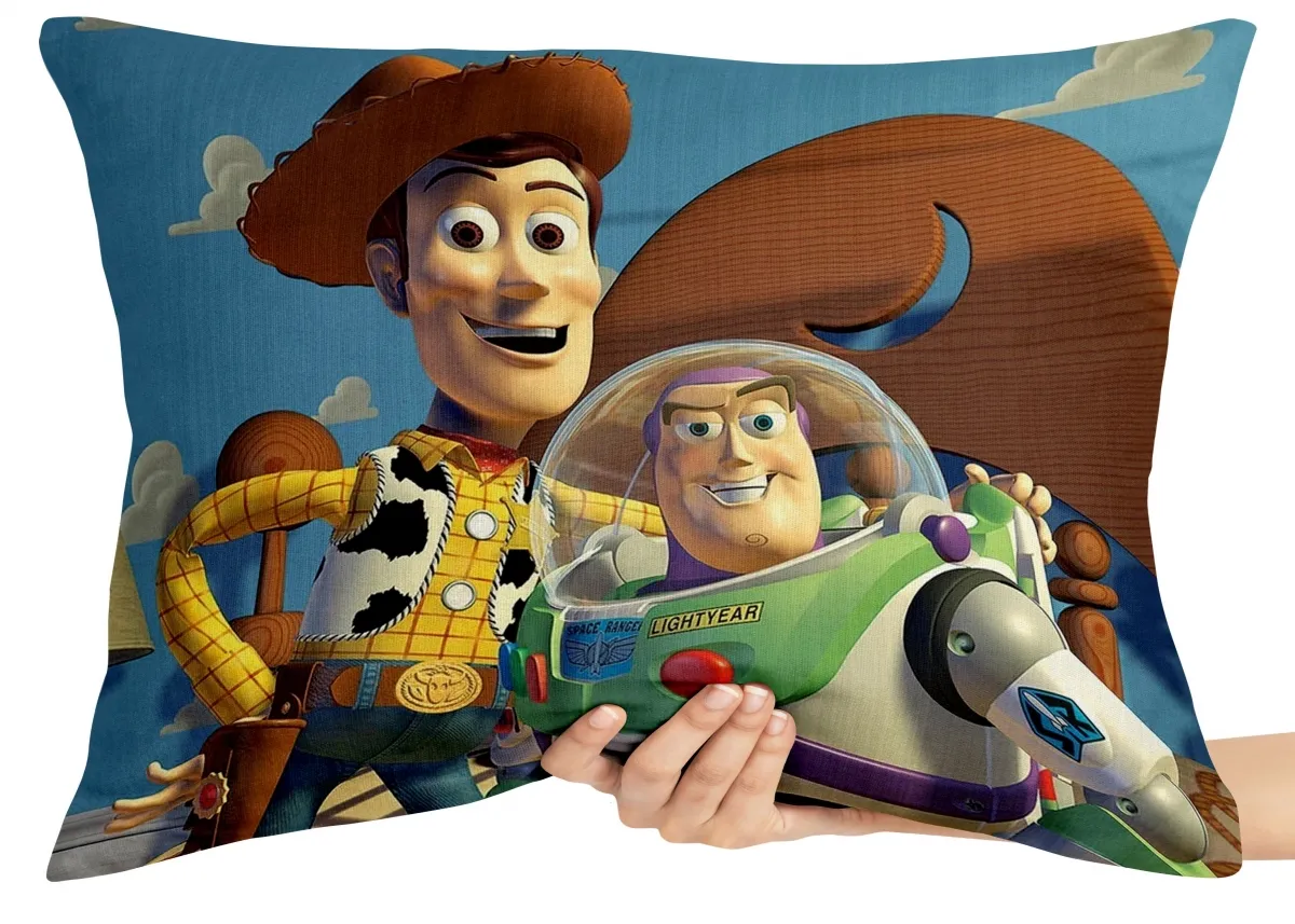 Capa de Almofada ou Travesseiro Toy Story Woody Buzz