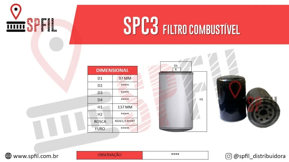Filtro De Combustível SPC3