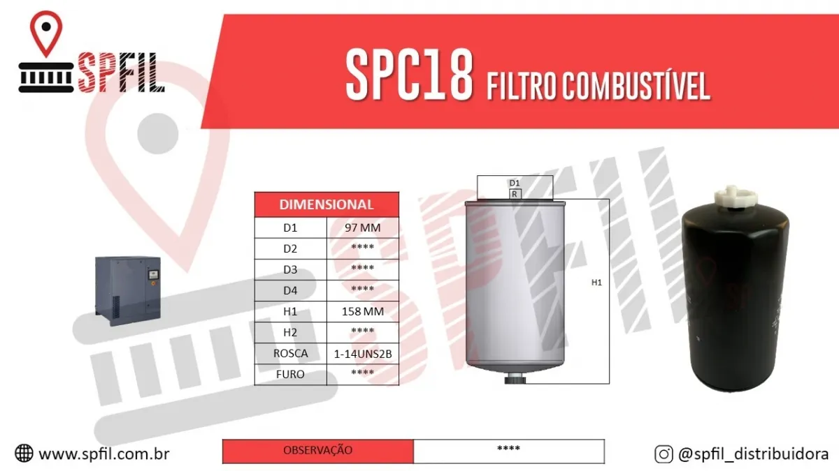 Filtro De Combustível SPC18