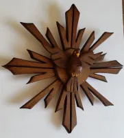  Divino Espírito Santo Em Madeira - 26 x 26 cm