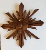  Divino Espírito Santo Em Madeira - 26 x 26 cm - Foto 5