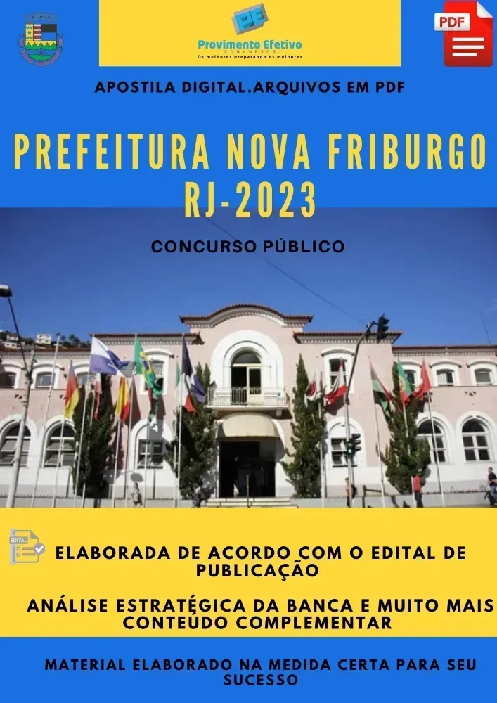 Apostila Prefeitura Nova Friburgo RJ Fiscal Sanitário VI Médico 2023