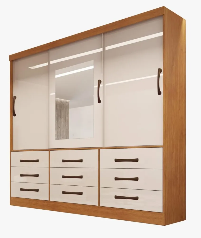 Guarda-Roupa Athenas/londres 3 Portas 9 Gavetas 1,80