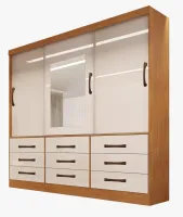 Guarda-Roupa Athenas/londres 3 Portas 9 Gavetas 1,80
