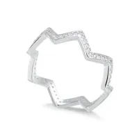 Anel de prata zig-zap - 271736