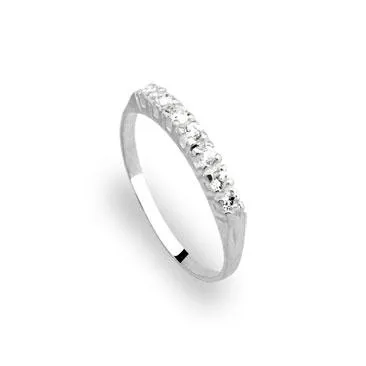 Anel de prata meia aliança - 270320 Imagem