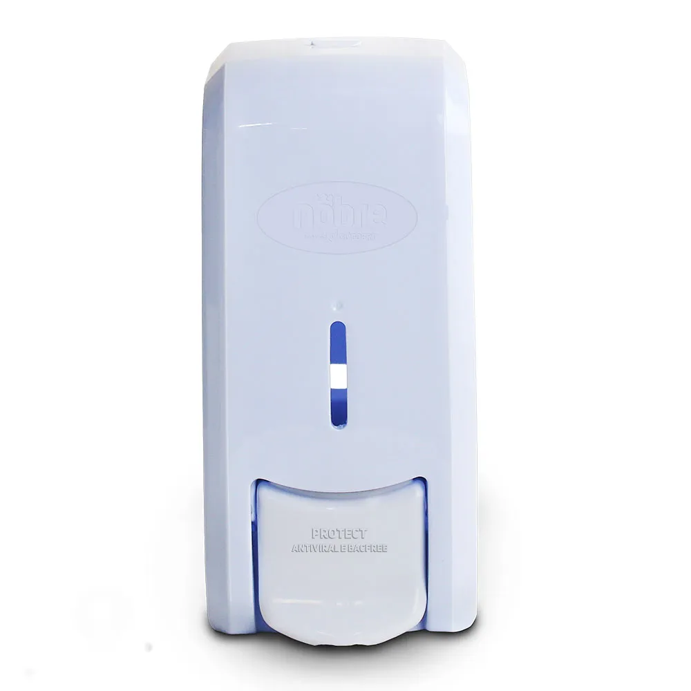 Dispenser de Sabonete Líquido e Álcool Gel 800ml – Reservatório Incluso – Cinza/Branco New Classic Nobre