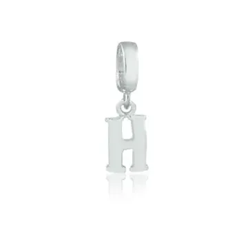 Berloque de Prata 950 - Letra H -  251354