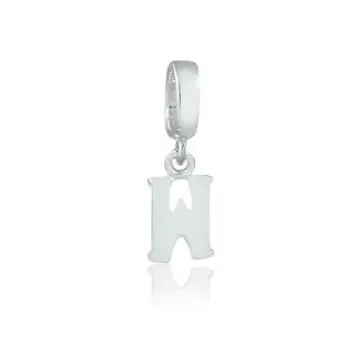 Berloque de Prata 950 - Letra W -  251354