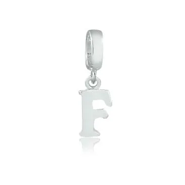 Berloque de Prata 950 - Letra F -  251354