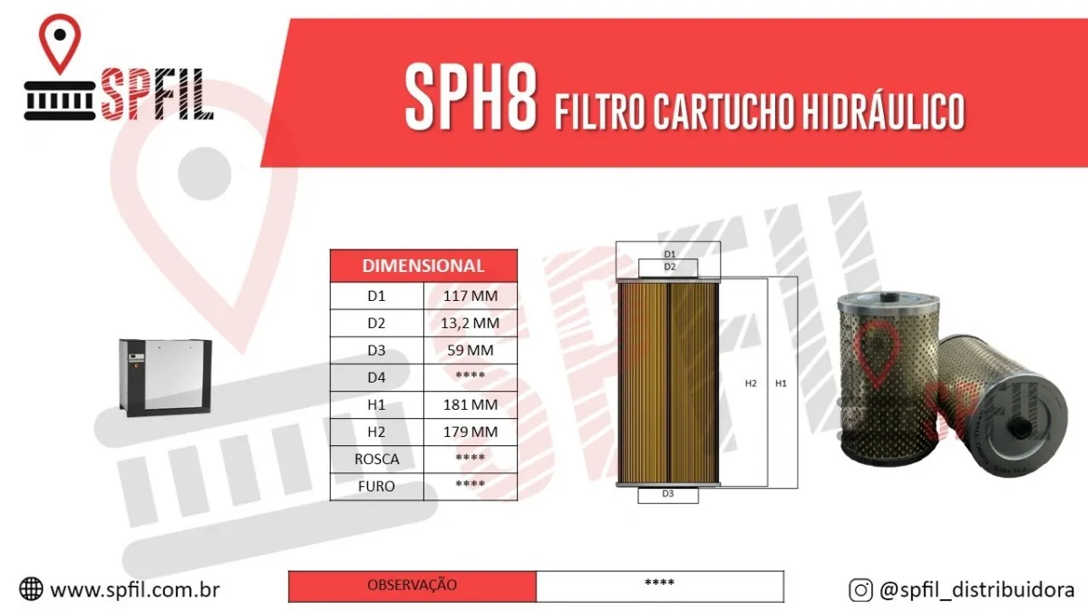 Elemento Hidráulico  SPH8
