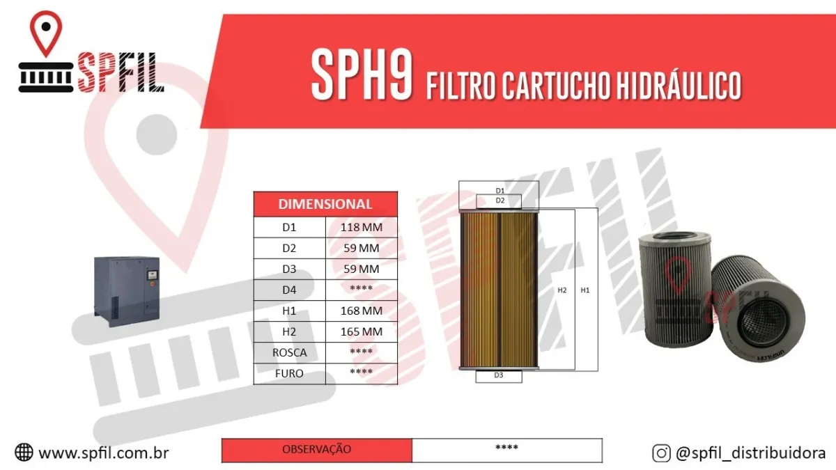 Elemento Hidráulico  SPH9
