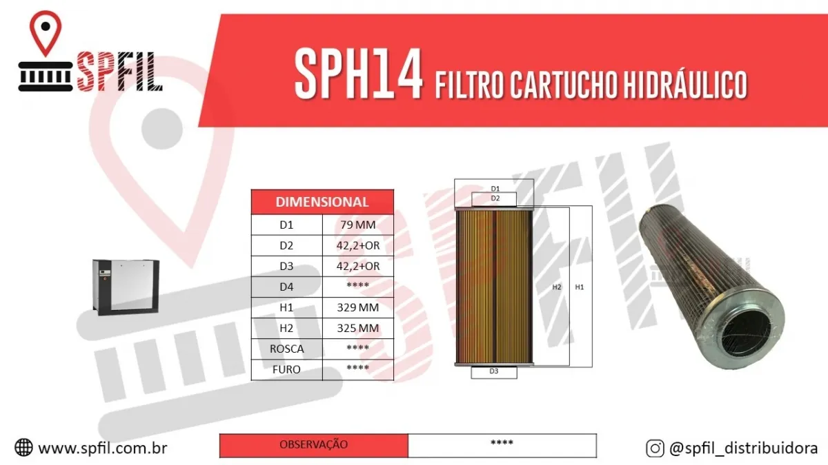 Elemento Hidráulico  SPH14
