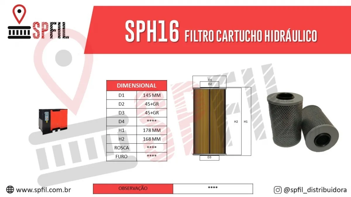 Elemento Hidráulico  SPH16