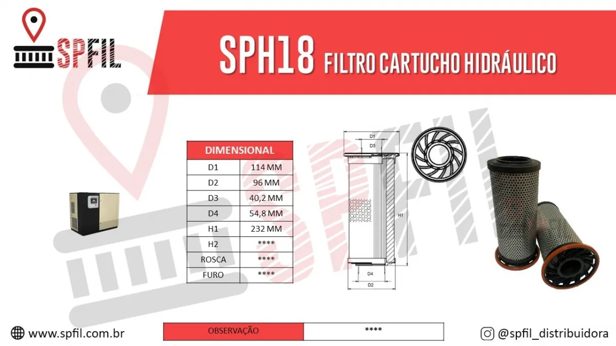 Elemento Hidráulico  SPH18
