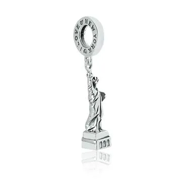 Berloque de Prata 950  - Estátua da Liberdade - 250985