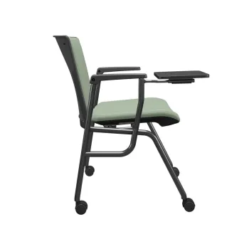 Kit com Duas Unidades Cadeira de Treinamento Audiplax Estofada com Prancheta Antipânico Fixa - Foto 2