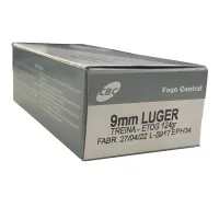 MUNIÇÃO CAL. 9mm CBC LUGER TREINA 124gr CX C50