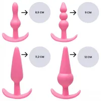 PLUG ANAL - KIT COM 4 UNIDADES EM SILICONE - Foto 3