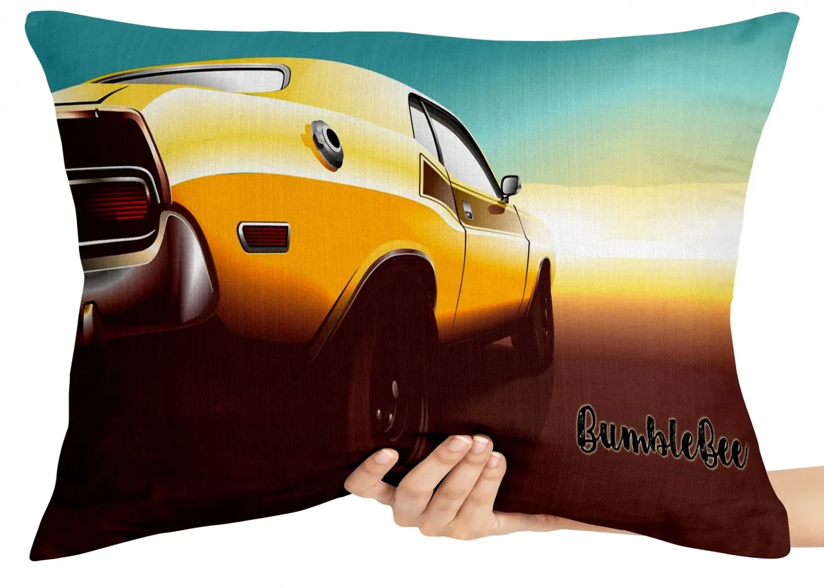 Capa de Almofada ou Travesseiro Camaro BumbleBee carro transformers