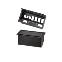 Mesa de Reunião Retangular 2700 com Tampo 40mm e 2 Caixas para Tomadas Pé Quadro Start - Foto 4