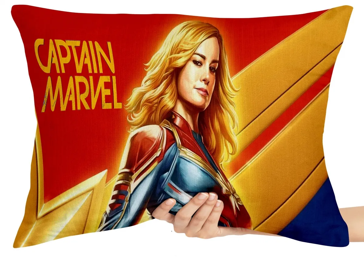 Capa de Almofada ou Travesseiro Capitã Marvel