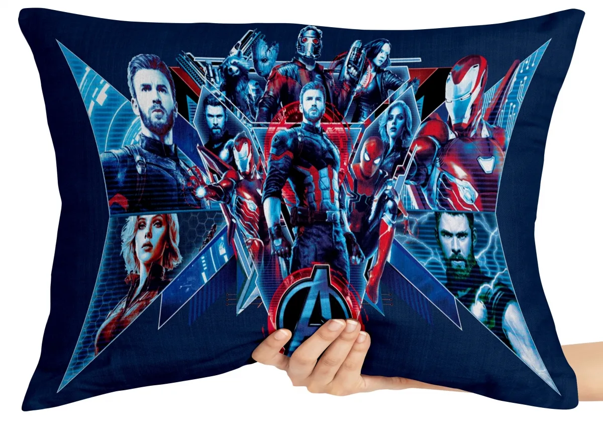 Capa de Almofada ou Travesseiro Vingadores Guerra Infinita 3