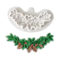 Molde de Silicone Guirlanda Pinhos Natal