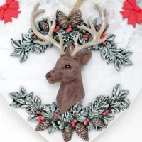 Molde de Silicone Guirlanda Pinhos Natal - Foto 5
