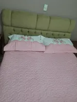 Jogo de Cobreleito Bordados Vitória Casal 03 Peças Rosa - Foto 3