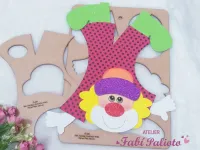 G1.439  Gabarito de Moldes  em MDF  Palhaço Pedrinho 40cm